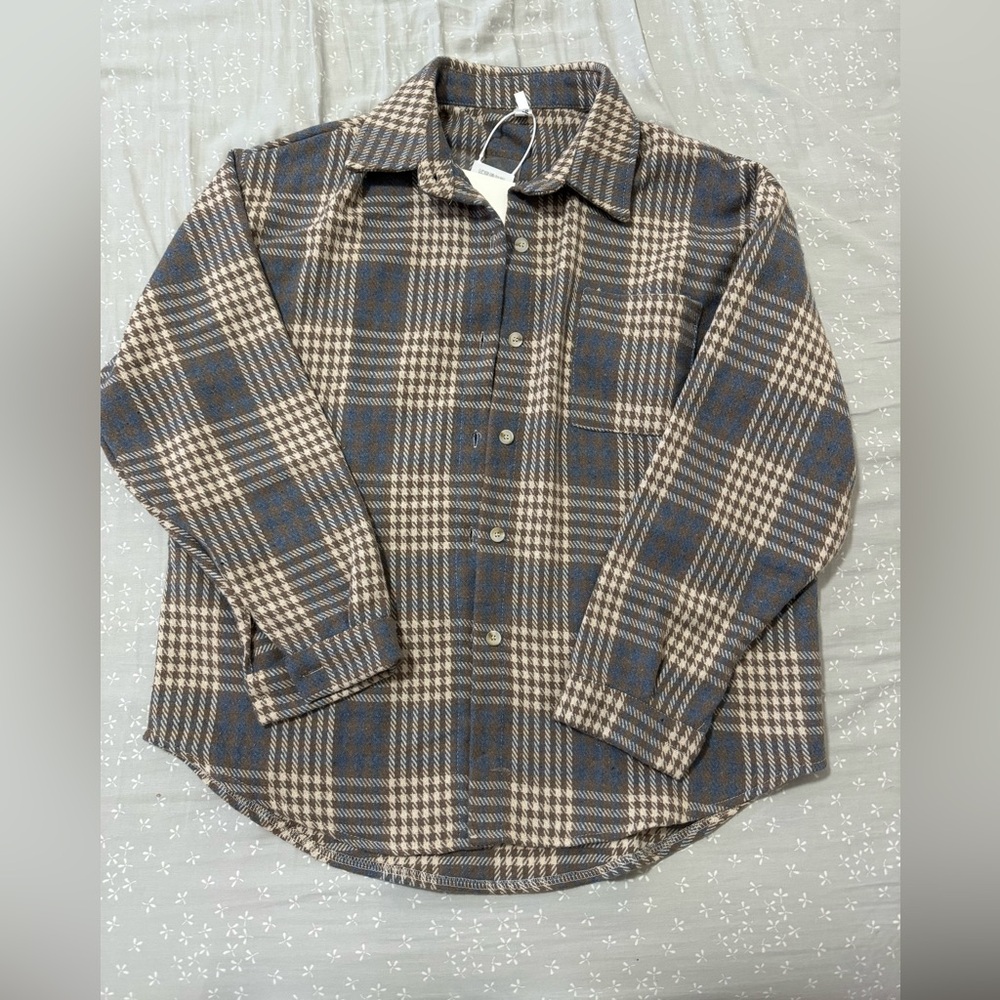 Plaid Button-Up Shirt